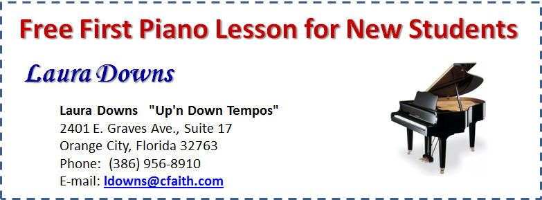 Laura Downs Piano Lesson Coupon